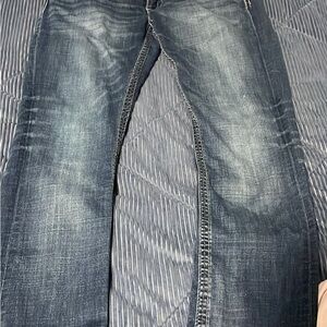 BKE Relaxed Fit Dark Blue Jeans